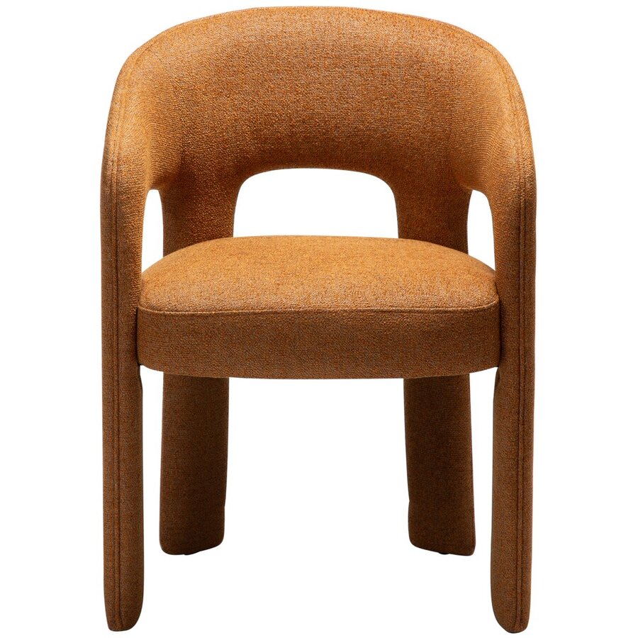 Splendor Pompoen Bouclé Eetkamerstoel