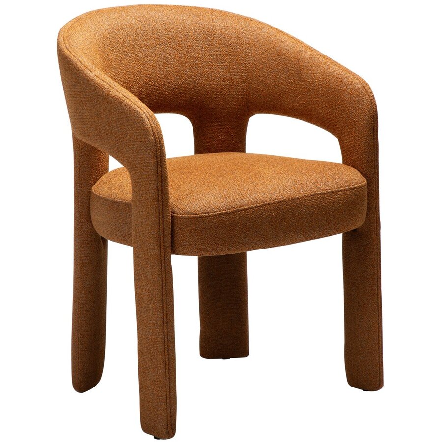 Splendor Pompoen Bouclé Eetkamerstoel