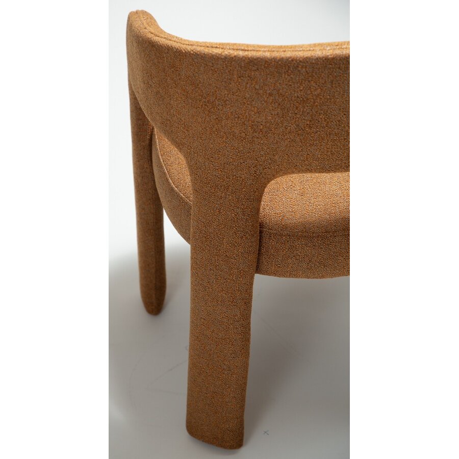 Splendor Pompoen Bouclé Eetkamerstoel