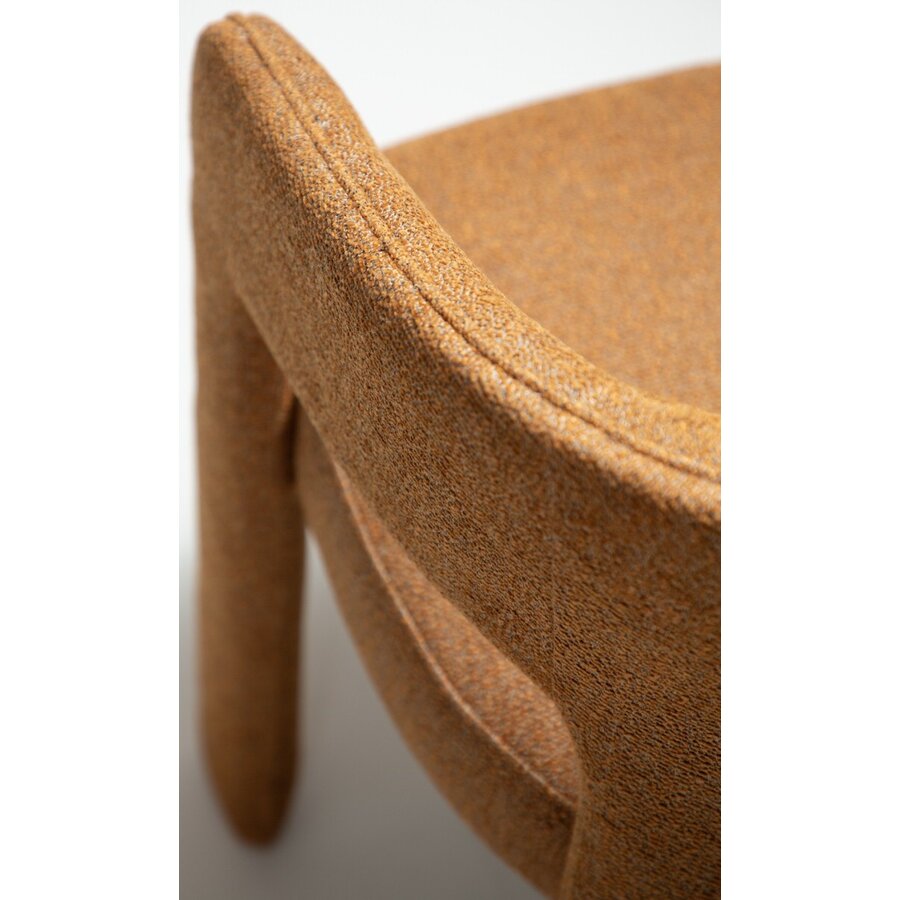 Splendor Pompoen Bouclé Eetkamerstoel