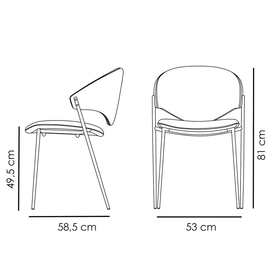 Zone Eetkamerstoel Bruin Bouclé