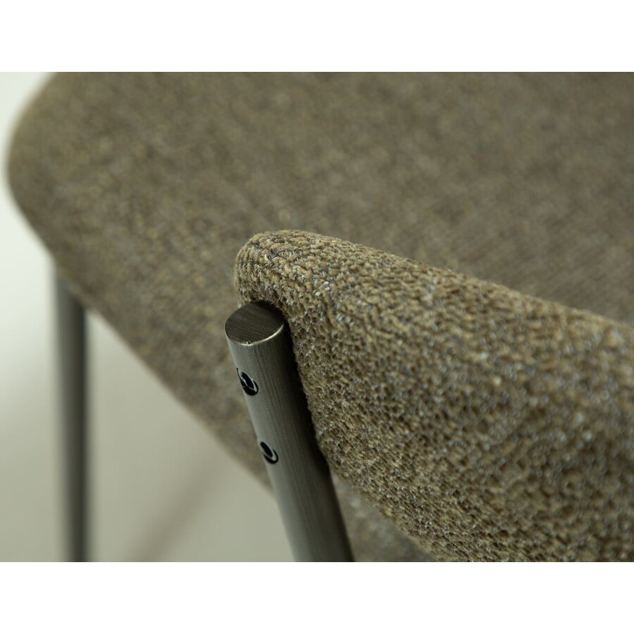 Zone Eetkamerstoel Oljifgroen Bouclé