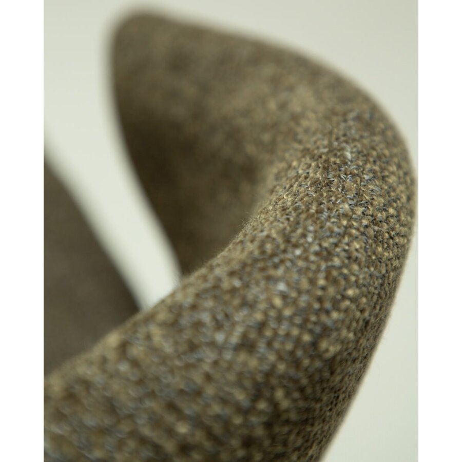 Zone Eetkamerstoel Oljifgroen Bouclé