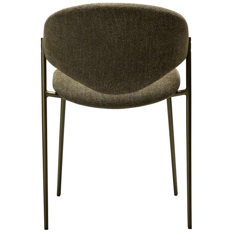 Zone Eetkamerstoel Oljifgroen Bouclé