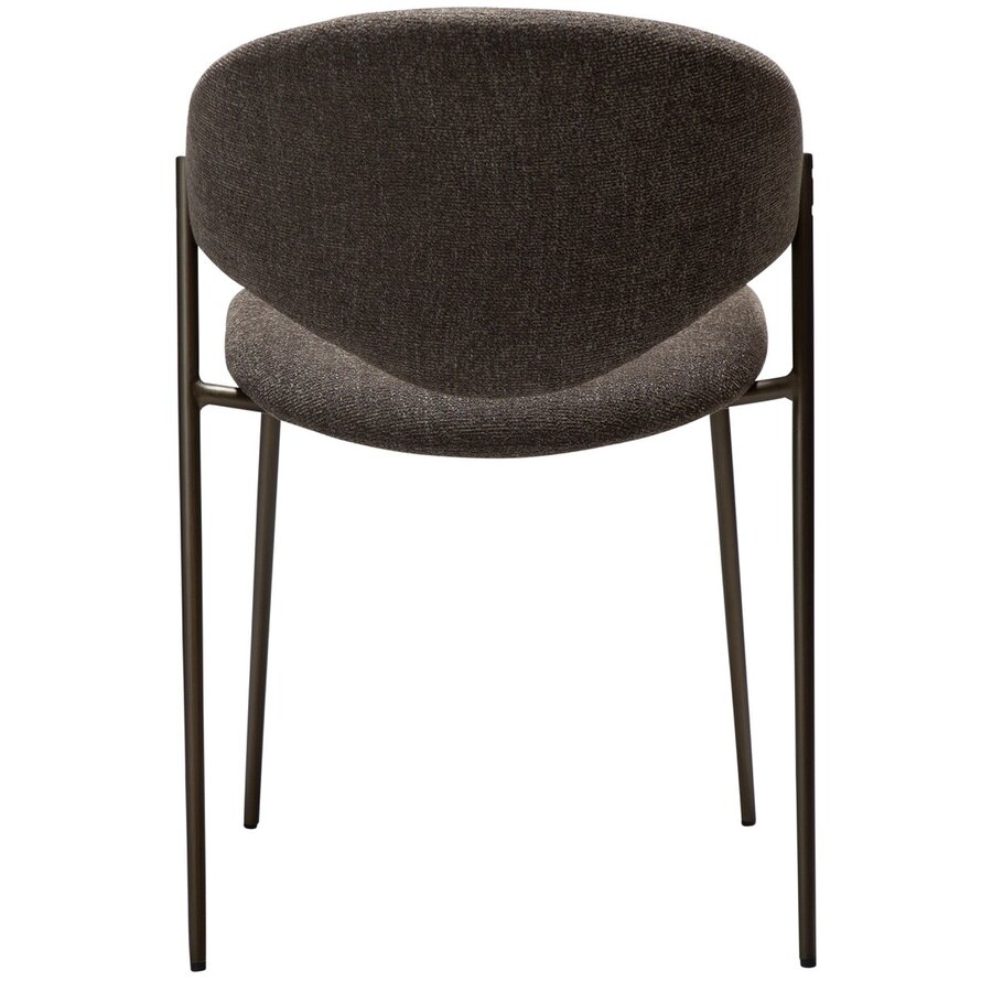 Zone Eetkamerstoel Bruin Bouclé