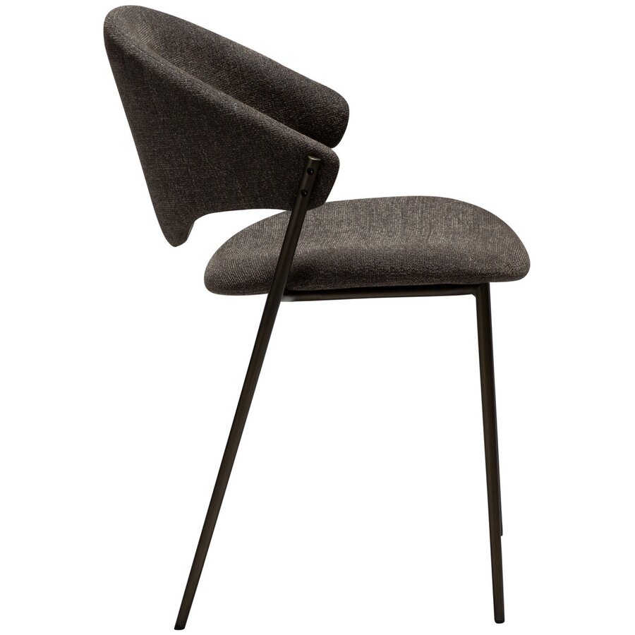 Zone Eetkamerstoel Bruin Bouclé