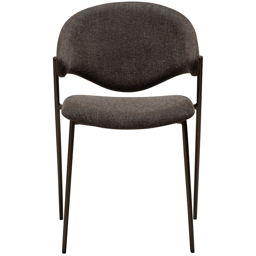 Zone Eetkamerstoel Bruin Bouclé