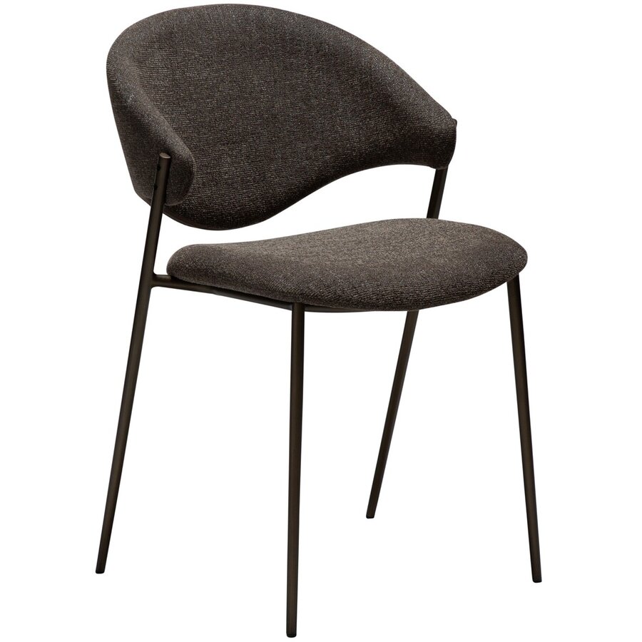 Zone Eetkamerstoel Bruin Bouclé