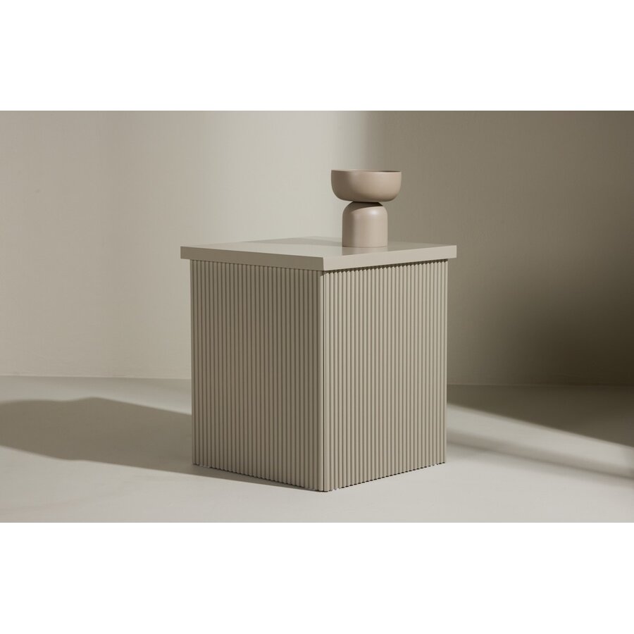 Lenox Beige Bijzettafel Vierkant