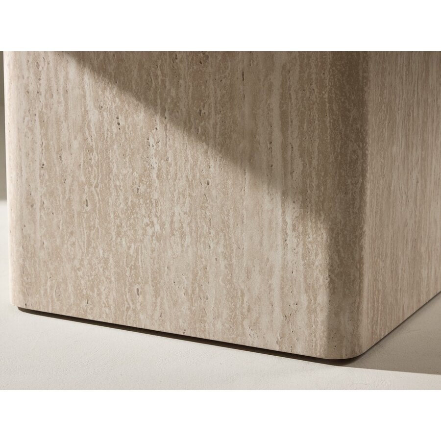 Qvart Travertijn Beige Salontafel Vierkant