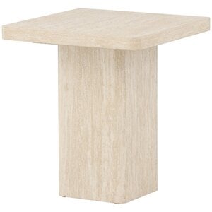 Hjem Interiors Qvart Travertijn Beige Bijzettafel Vierkant Hjem Interiors Qvart Travertijn Beige Bijzettafel Vierkant