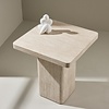 Qvart Travertijn Beige Bijzettafel Vierkant