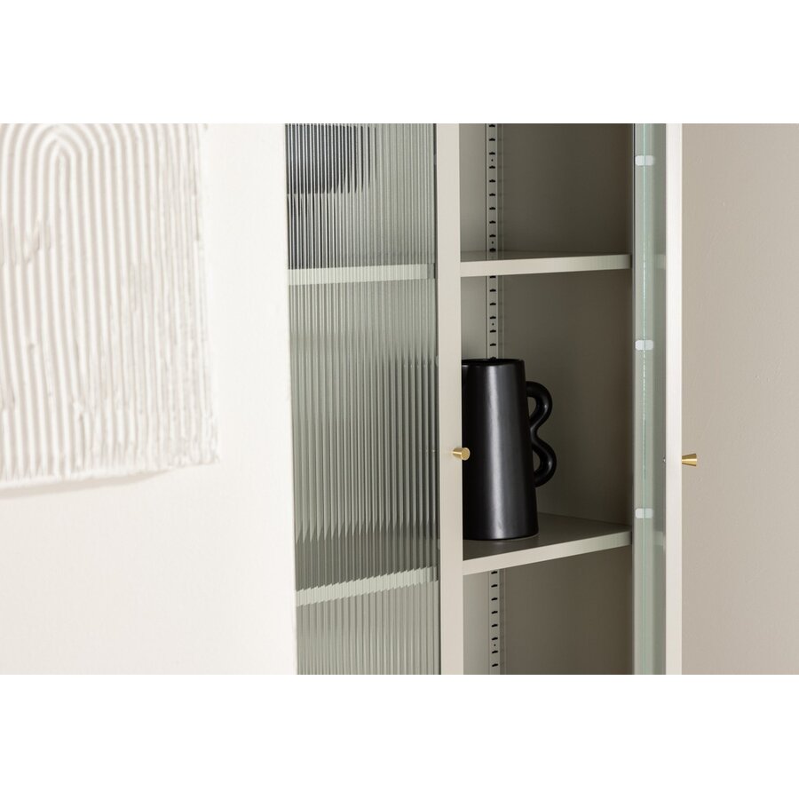Lima Beige Vitrinekast H180 cm