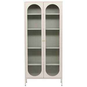 Hjem Interiors Lima Beige Vitrinekast H180 cm Hjem Interiors Lima Beige Vitrinekast H180 cm