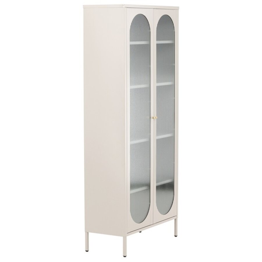 Lima Beige Vitrinekast H180 cm
