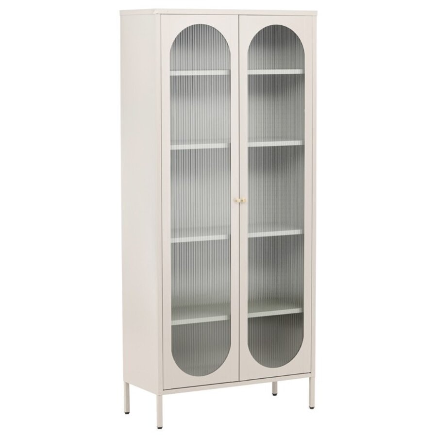 Lima Beige Vitrinekast H180 cm