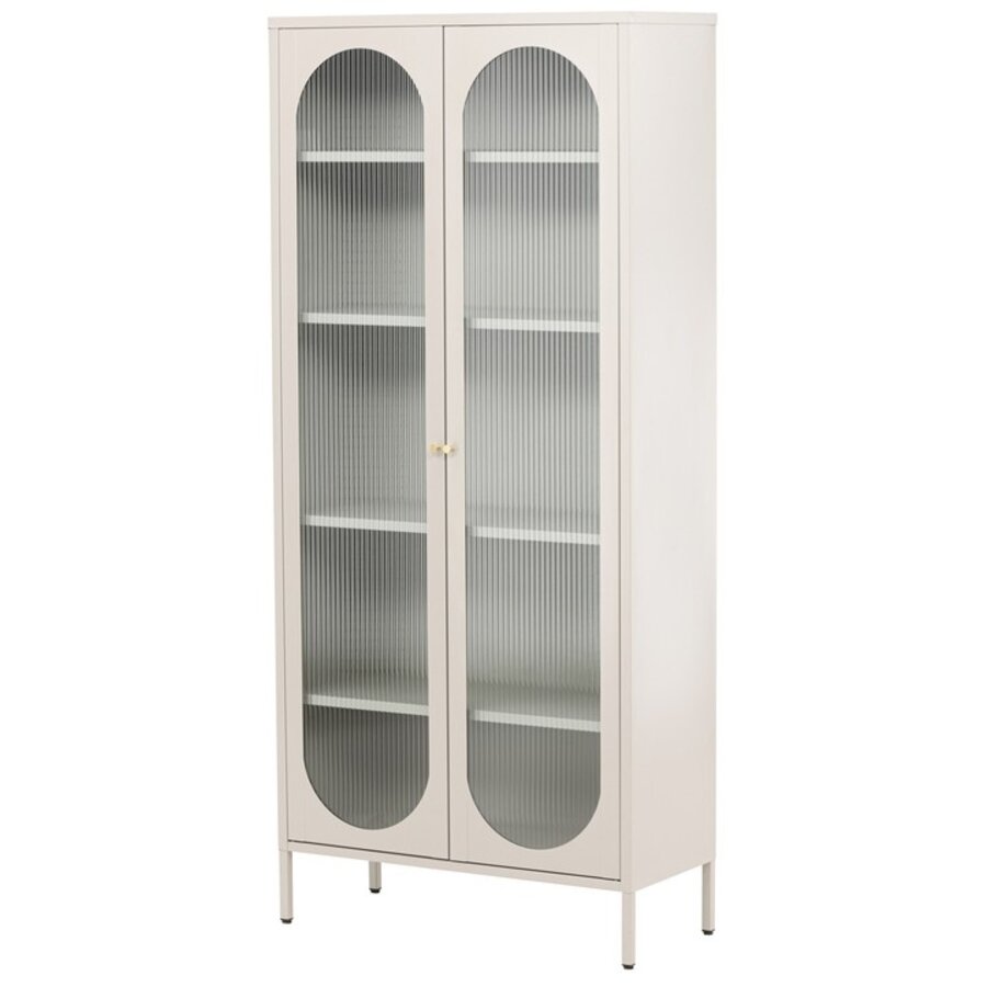 Lima Beige Vitrinekast H180 cm