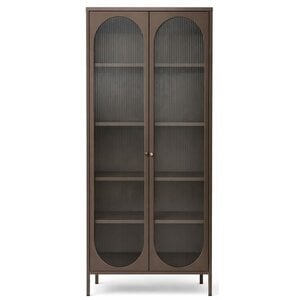 Hjem Interiors Lima Bruin Vitrinekast H180 cm Hjem Interiors Lima Bruin Vitrinekast H180 cm