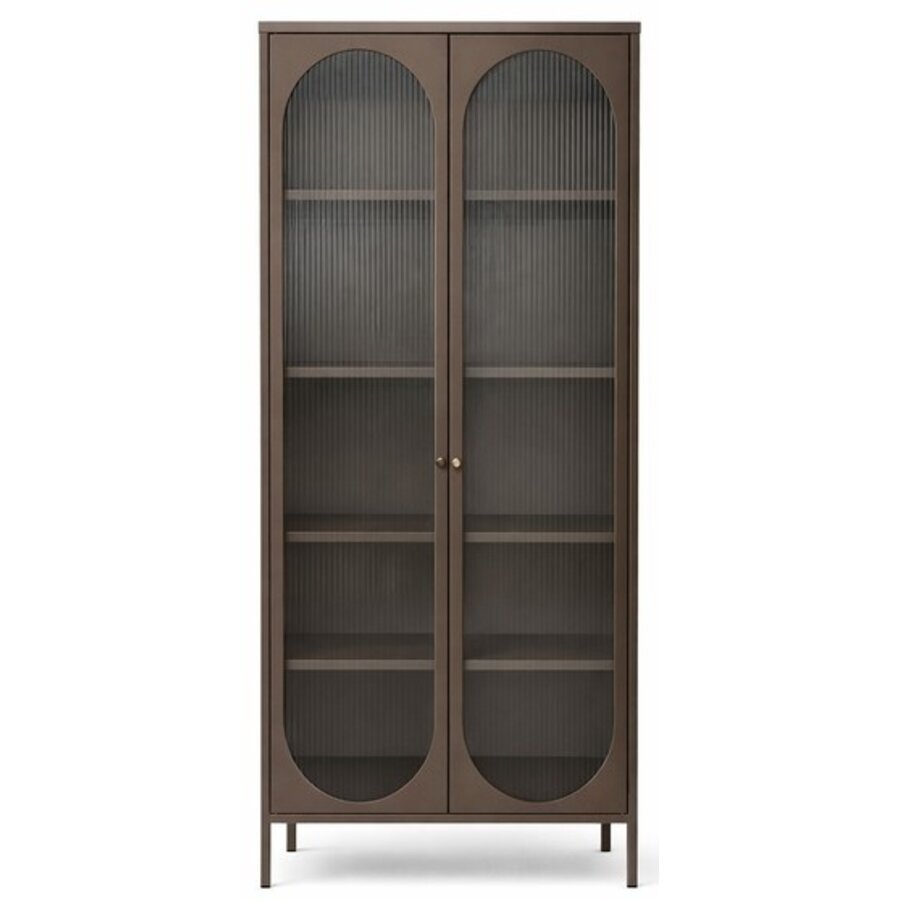 Lima Bruin Vitrinekast H180 cm