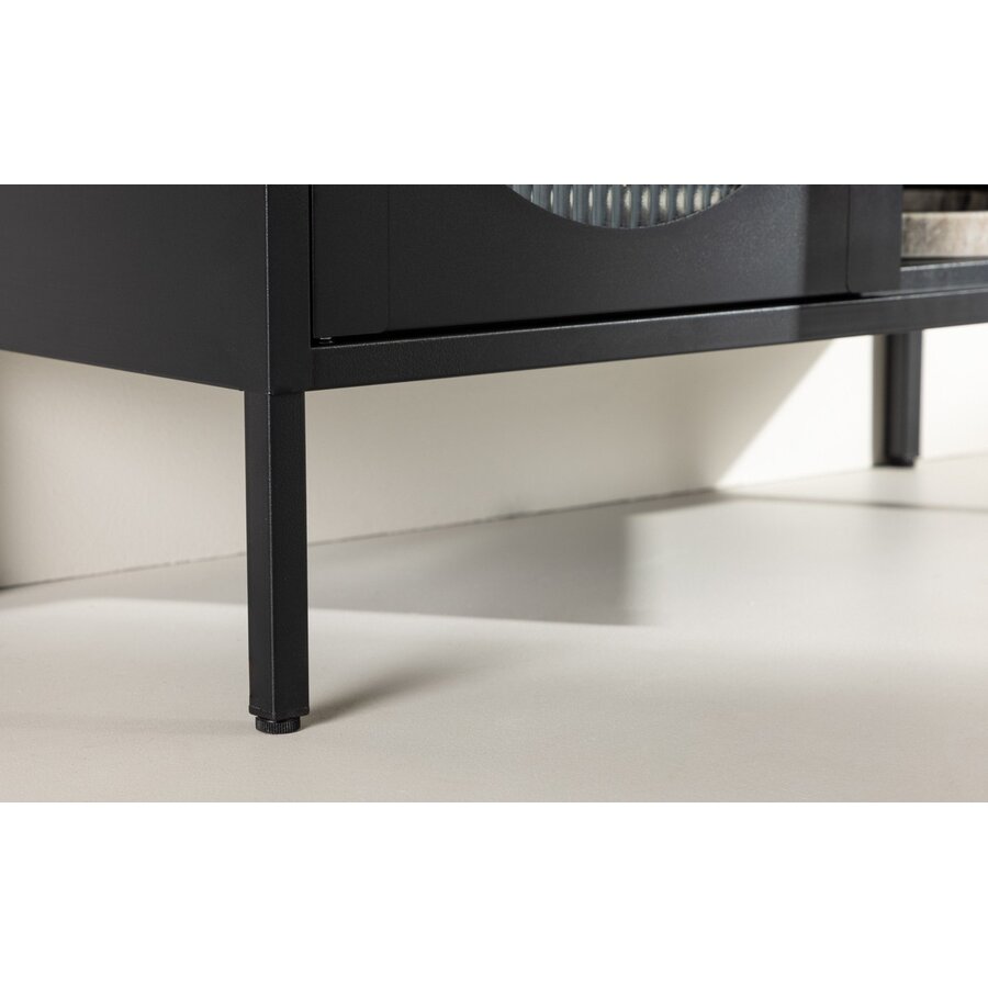 Lima Zwart Vitrinekast H180 cm