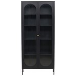 Hjem Interiors Lima Zwart Vitrinekast H180 cm