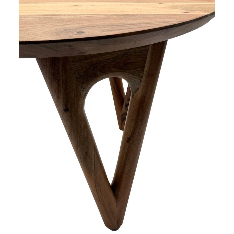 Vadim Ronde Bijzettafel Massief Acaciahout Ø60 cm