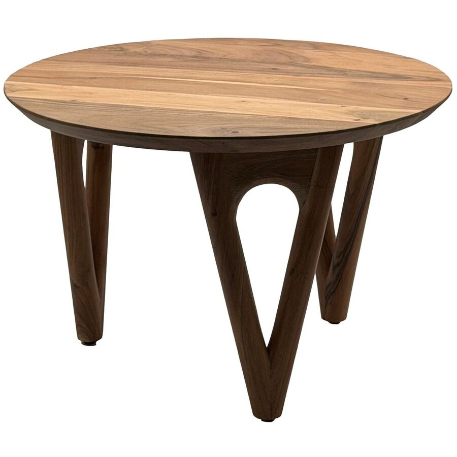 Vadim Ronde Bijzettafel Massief Acaciahout Ø60 cm