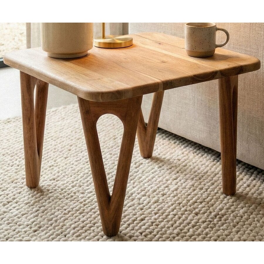 Vadim Vierkante Bijzettafel Massief Acacia