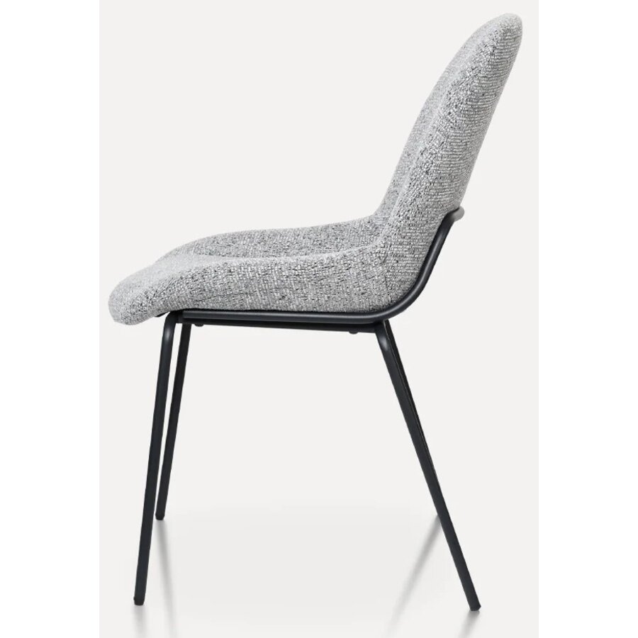 Julie Eetkamerstoel Lichtgrijs Bouclé