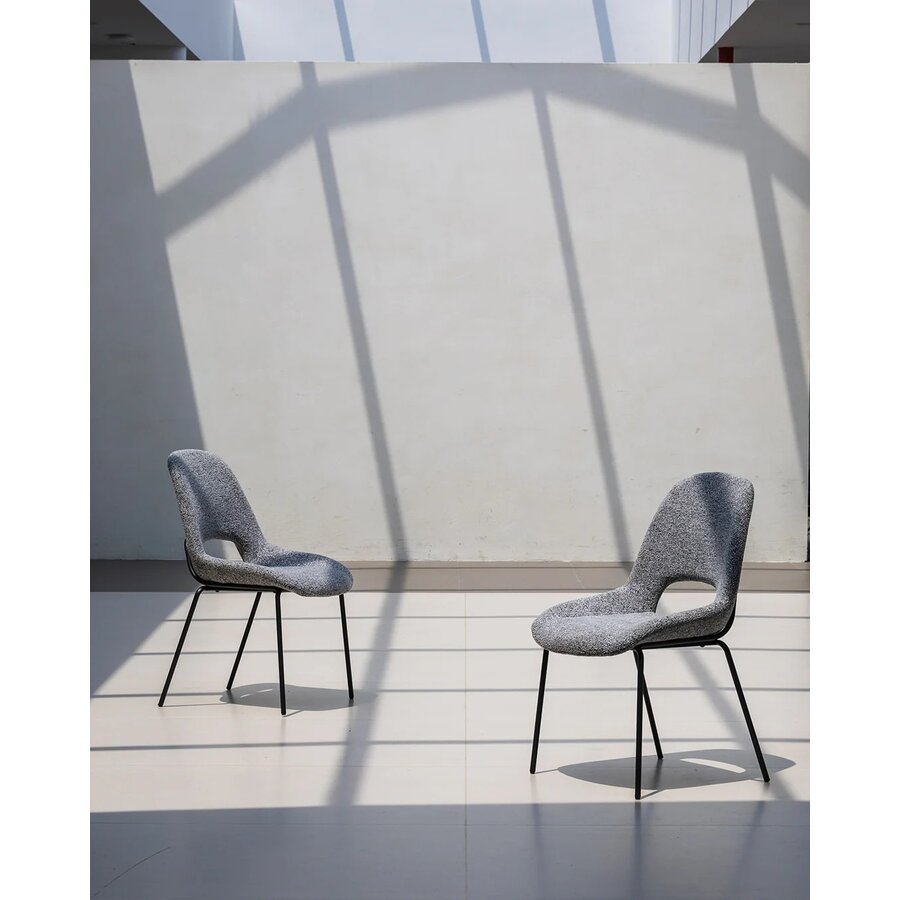 Julie Eetkamerstoel Lichtgrijs Bouclé