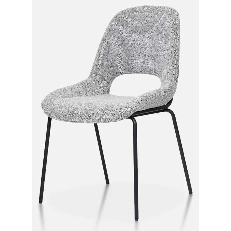 Julie Eetkamerstoel Lichtgrijs Bouclé