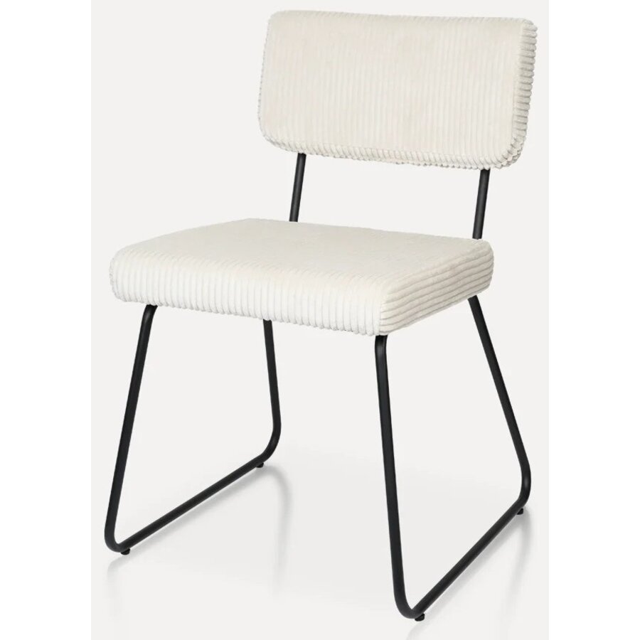 Melvin Ribstof Eetkamerstoel Beige