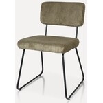 Hjem Interiors Melvin Ribstof Eetkamerstoel Olijfgroen