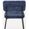 Melvin Ribstof Eetkamerstoel Marineblauw
