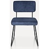 Melvin Ribstof Eetkamerstoel Marineblauw