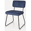 Melvin Ribstof Eetkamerstoel Marineblauw