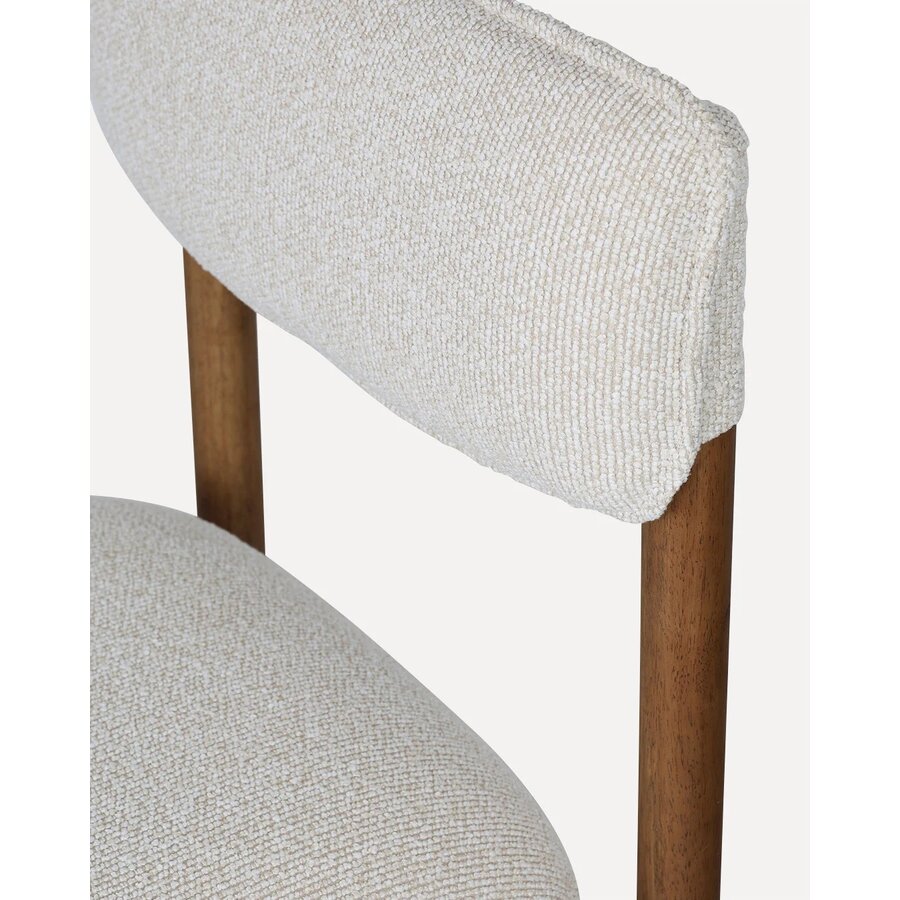 Frank Eetkamerstoel Walnoot/Beige