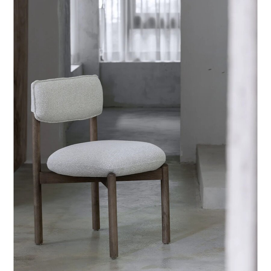 Frank Eetkamerstoel Walnoot/Beige