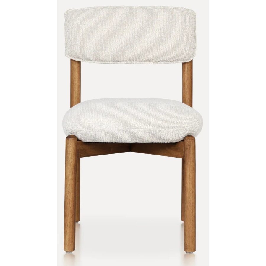 Frank Eetkamerstoel Walnoot/Beige