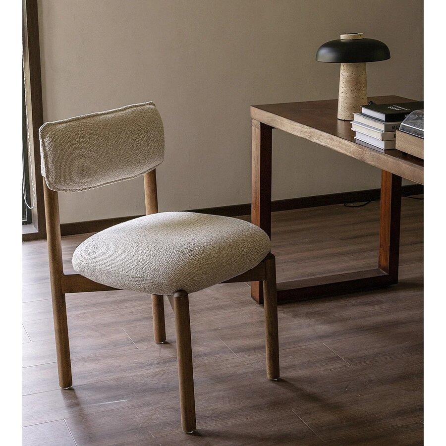 Frank Eetkamerstoel Walnoot/Beige