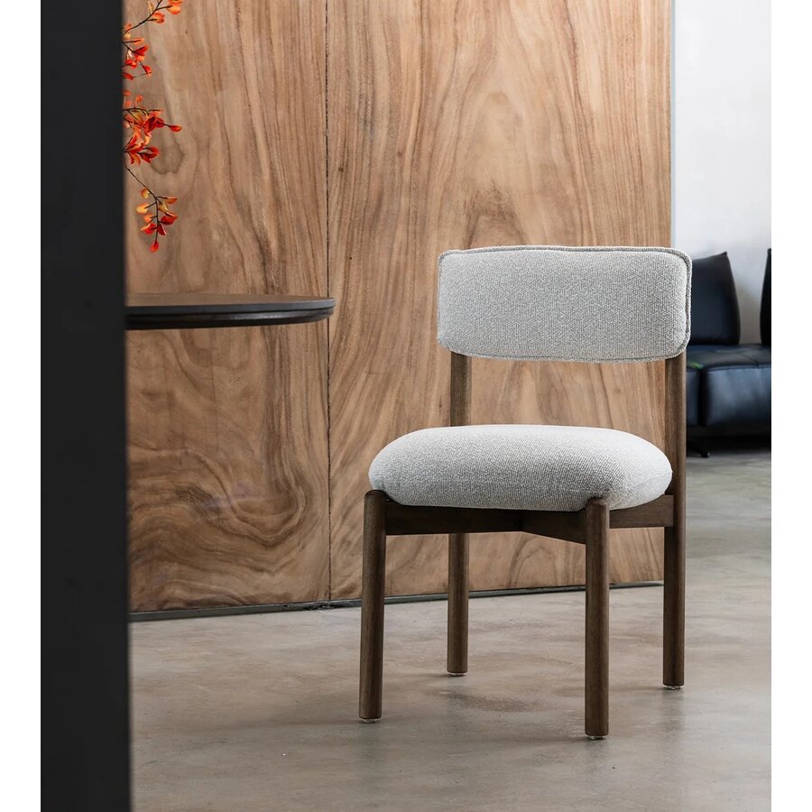 Frank Eetkamerstoel Walnoot/Beige