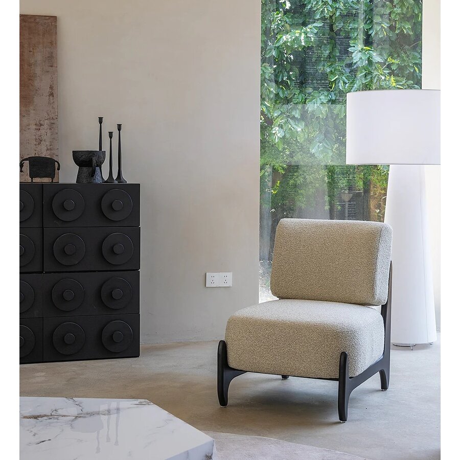 Naomi Loungestoel Beige/Zwart