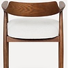 Eden Eetkamerstoel Walnoot/Wit