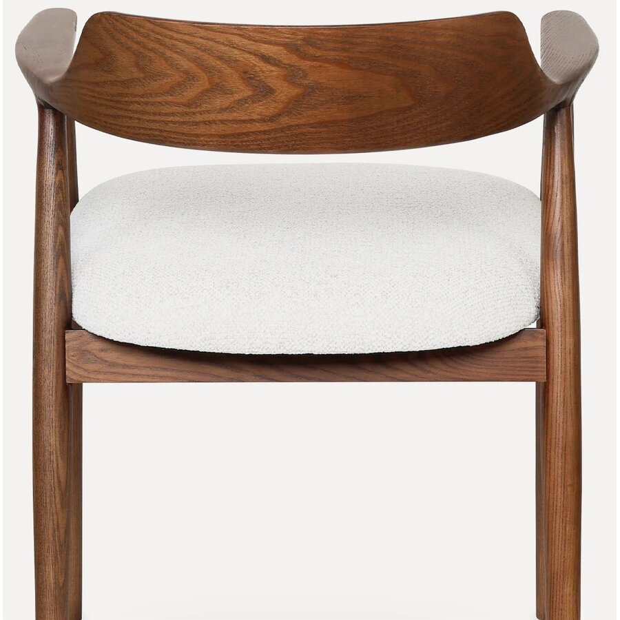 Eden Eetkamerstoel Walnoot/Wit