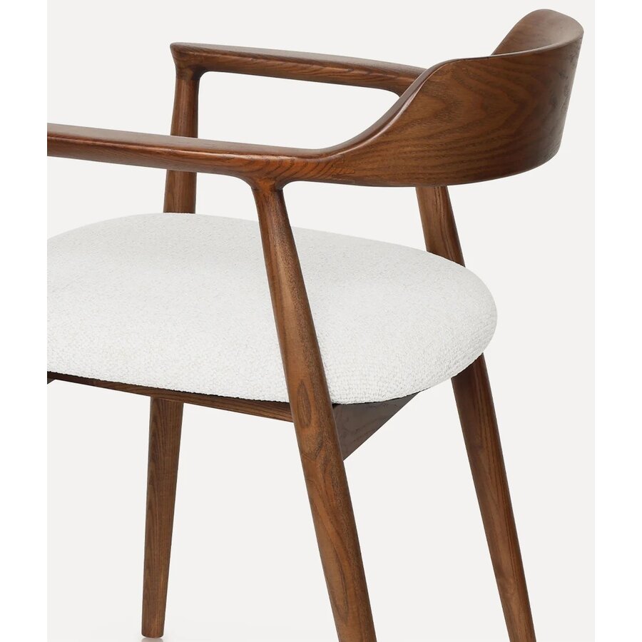Eden Eetkamerstoel Walnoot/Wit