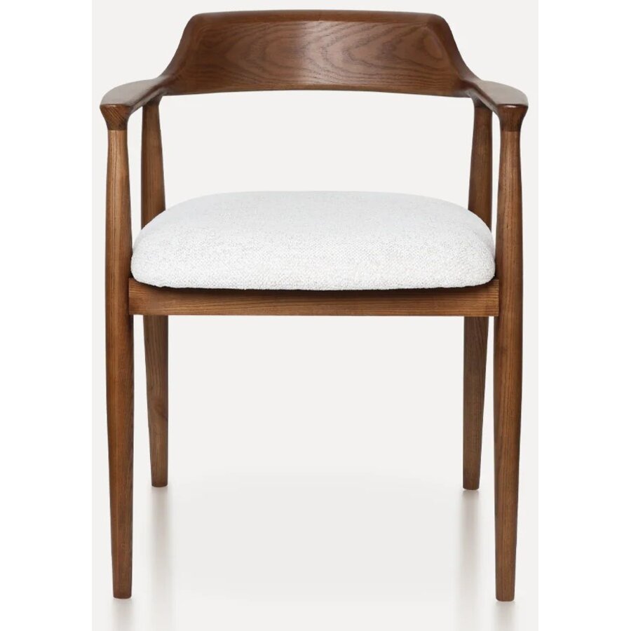 Eden Eetkamerstoel Walnoot/Wit