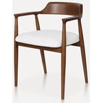 Hjem Interiors Eden Eetkamerstoel Walnoot/Wit