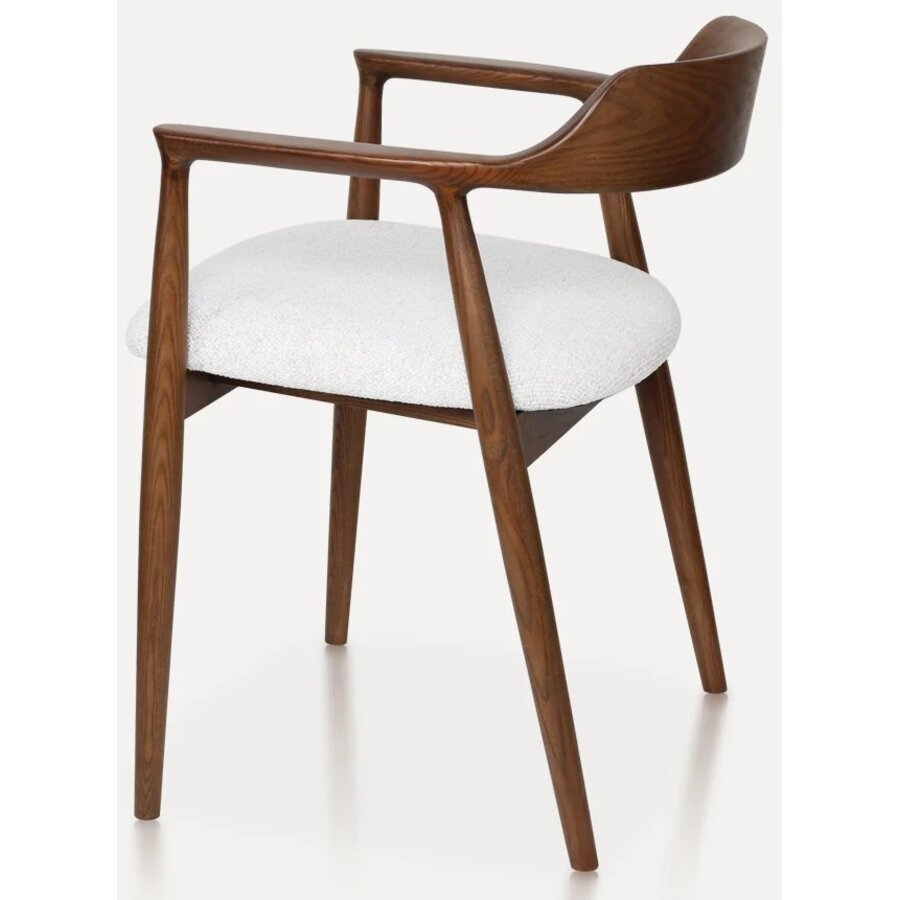 Eden Eetkamerstoel Walnoot/Wit