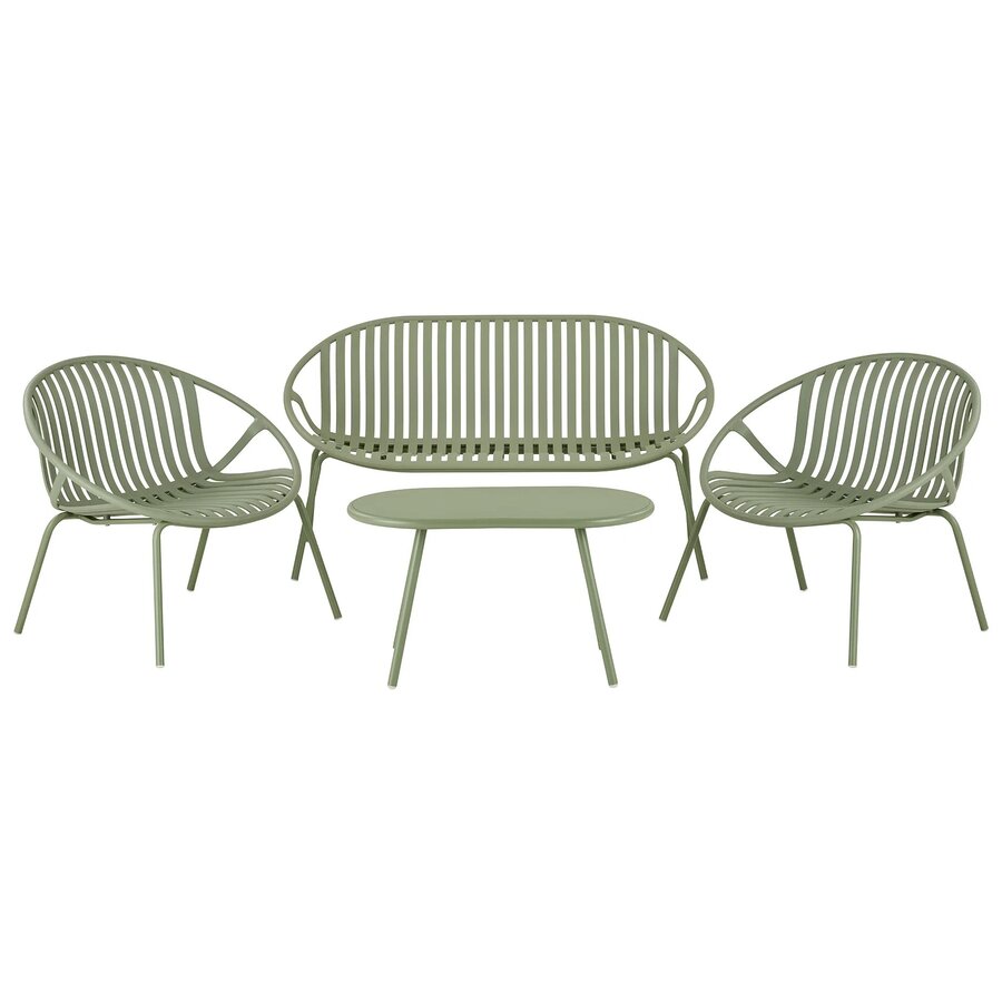 Sally 4-delige Loungeset Groen