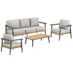 House Nordic Camilla 4-Delige Loungeset Beige/Antraciet